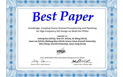 Professor Cong and His Students Receive Best Paper Award from the 29th ACM/SIGDA International Symposium on Field-Programmable Gate Arrays
